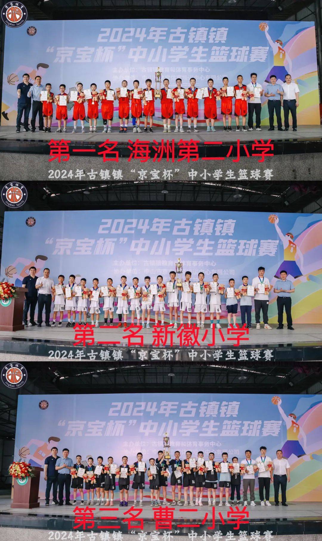 魅力篮不住古镇镇京宝杯小学篮球赛圆满闭幕