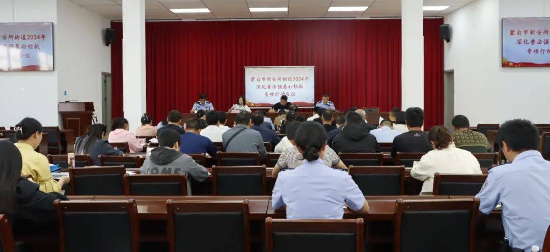 2024年深化普法强基补短板专项行动会议4月2日上午,新安所街道召开