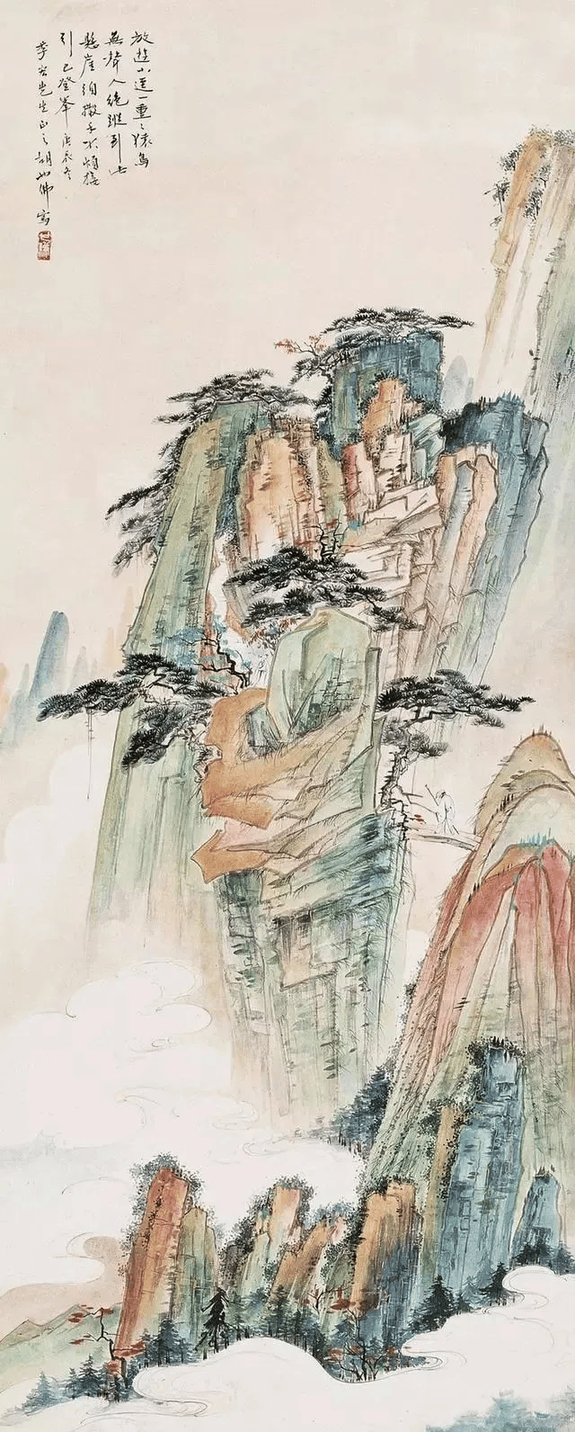 胡也佛画山水笔墨苍劲严谨自如