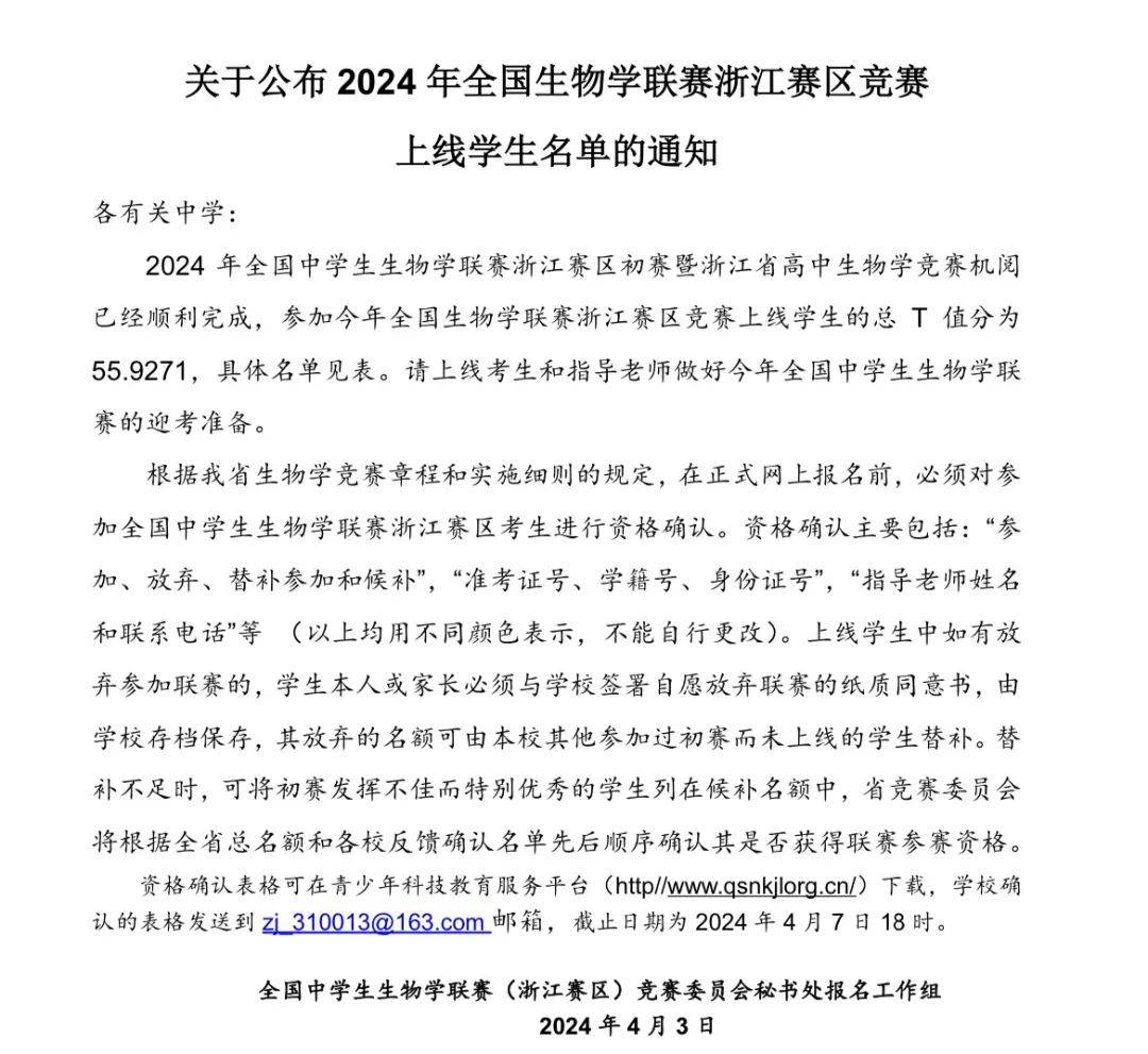 具体入围情况如下:丽水中学:24人缙云中学:12人景宁中学:10人松阳一中
