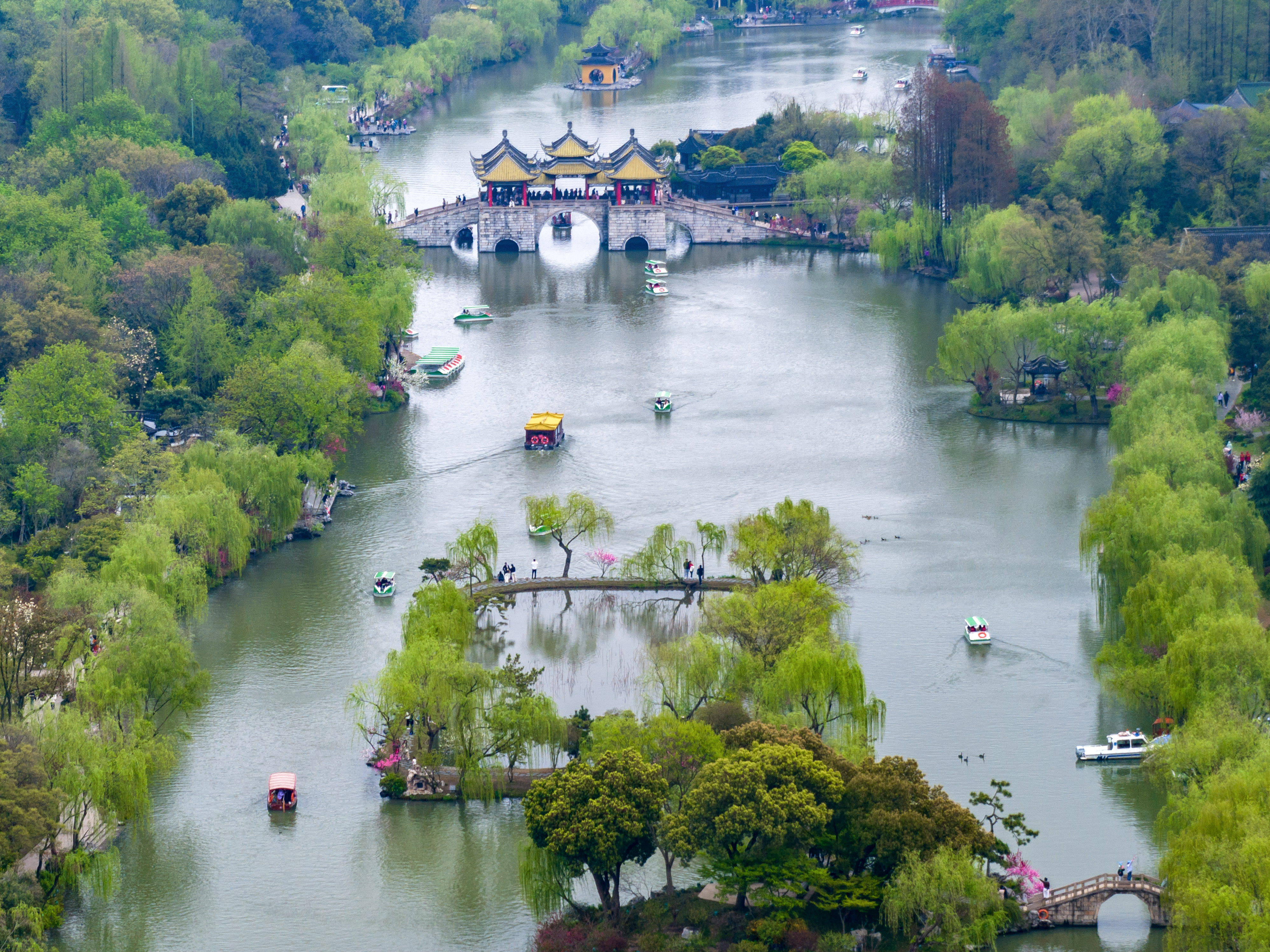 瘦西湖春天的景色描写图片