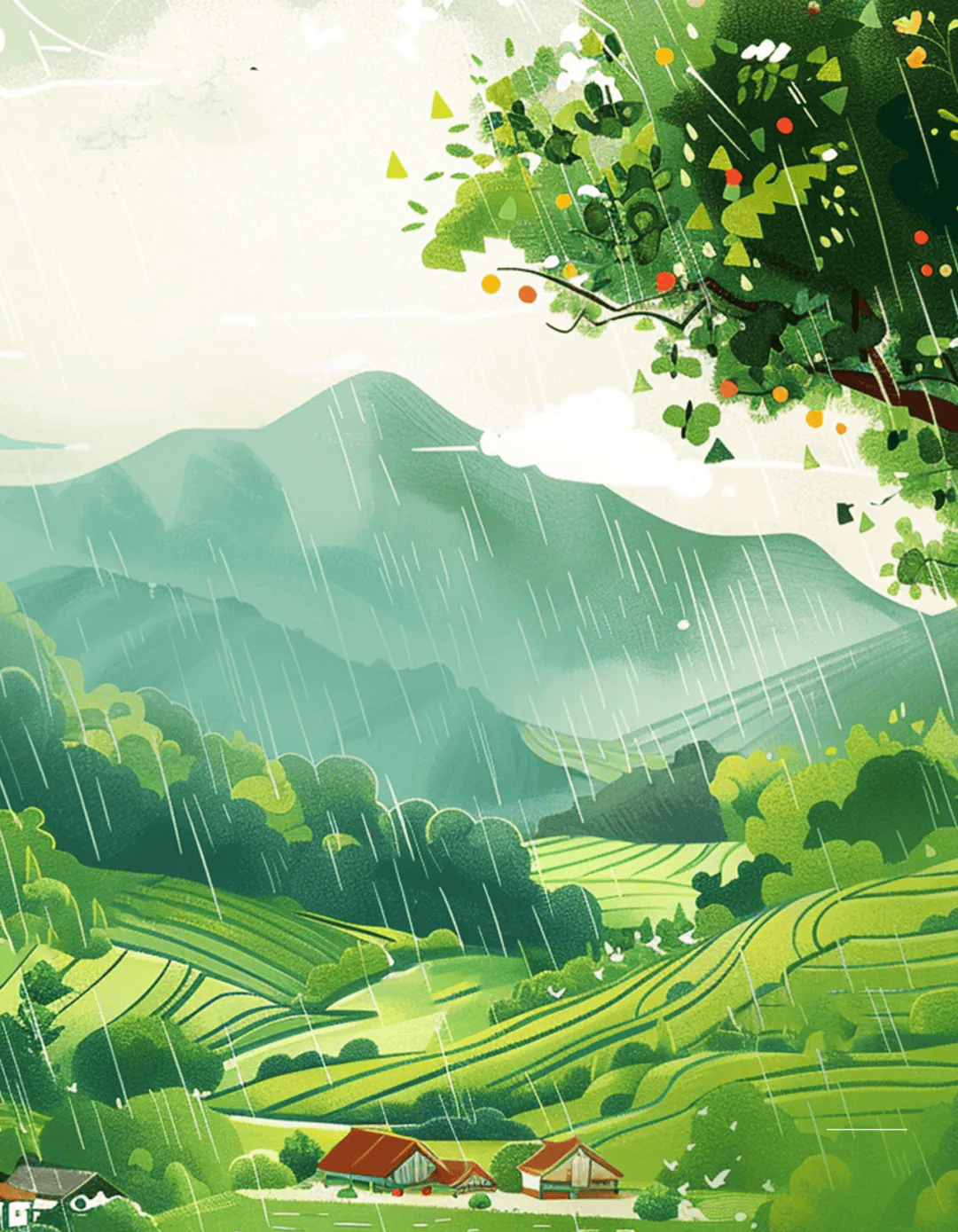 上班首日阴雨绵绵