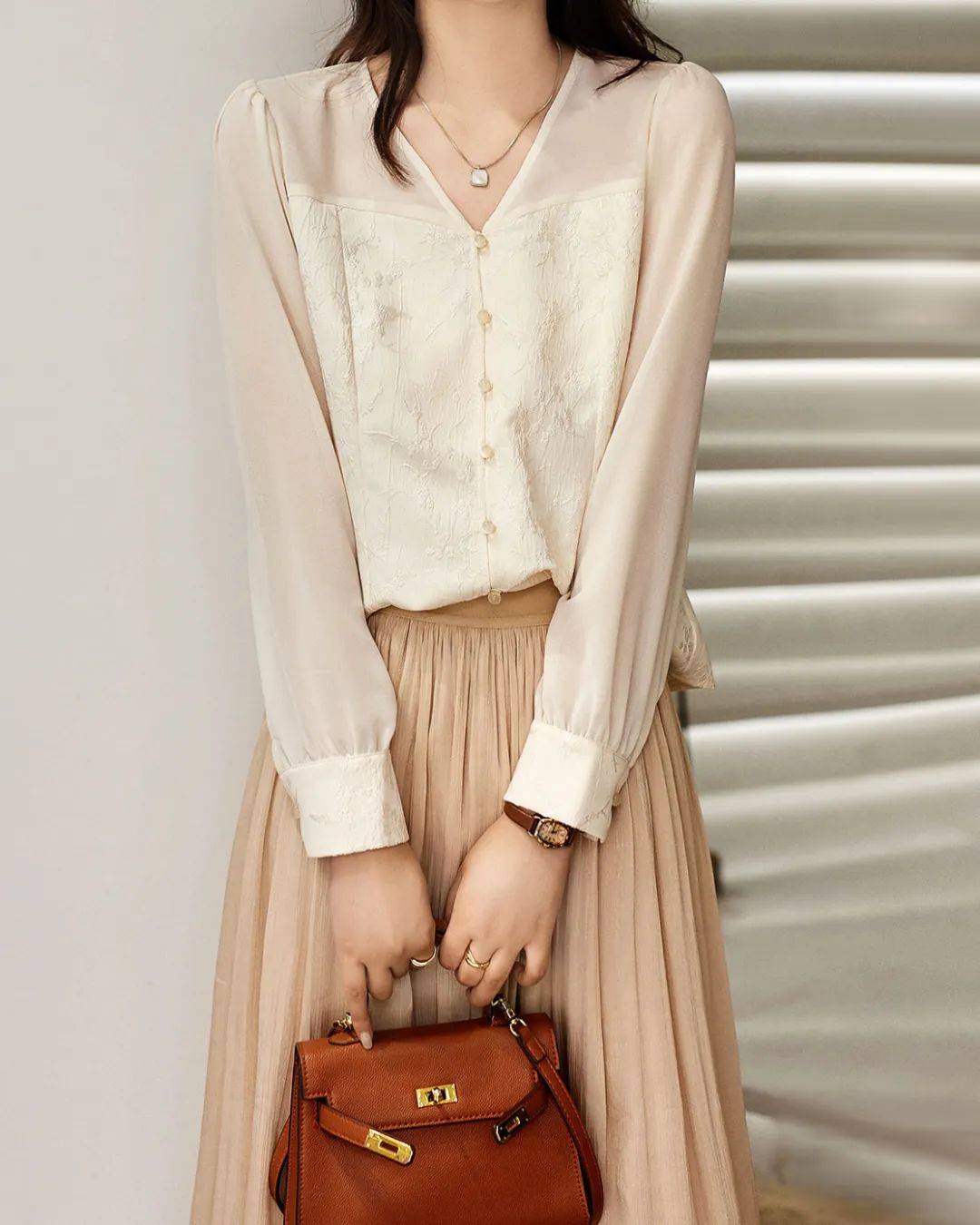 国风白月光67超好看新中式盘扣衬衣半身裙谁穿谁67回头率爆棚