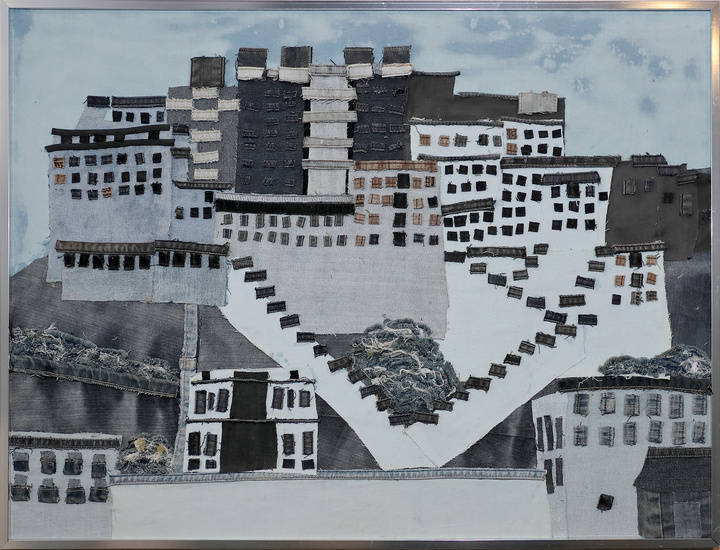 平湖的小学生让废旧牛仔焕发新生旧牛仔变布达拉宫