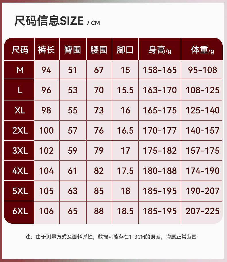 尺码超级足,足足从m做到了6xl,能从95斤穿到225斤.