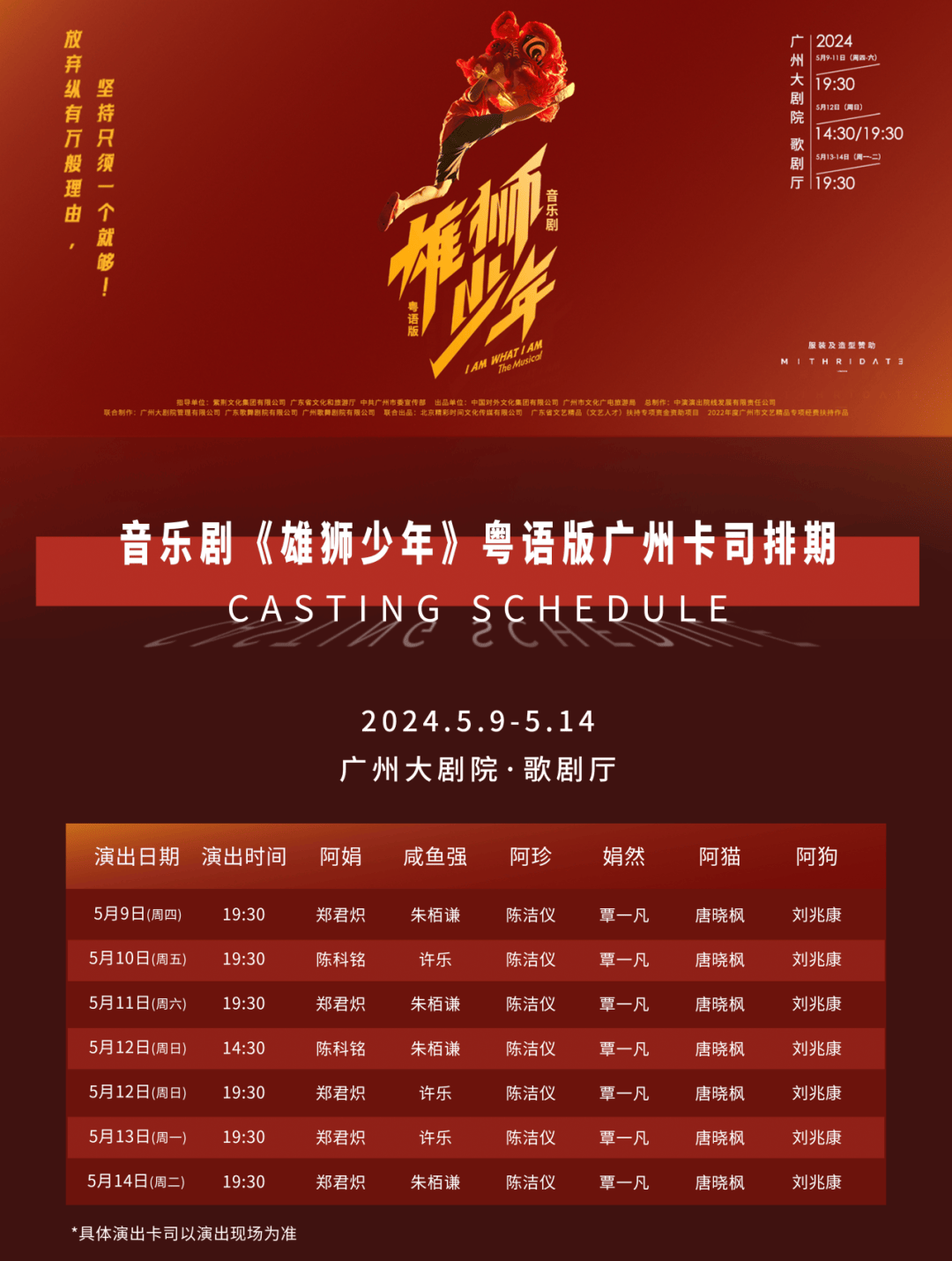 豆瓣评分8.1！音乐剧《雄狮少年》粤语版入股不亏！