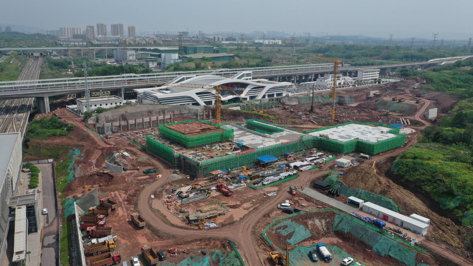 渝昆高铁江津北站综合交通枢纽全力推进项目建设