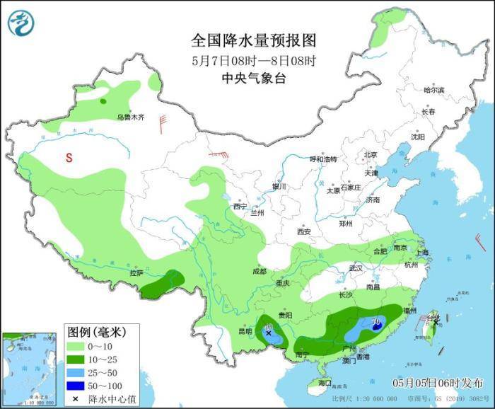 江南华南强降水显著减弱 贵州广西等地多阴雨对流天气