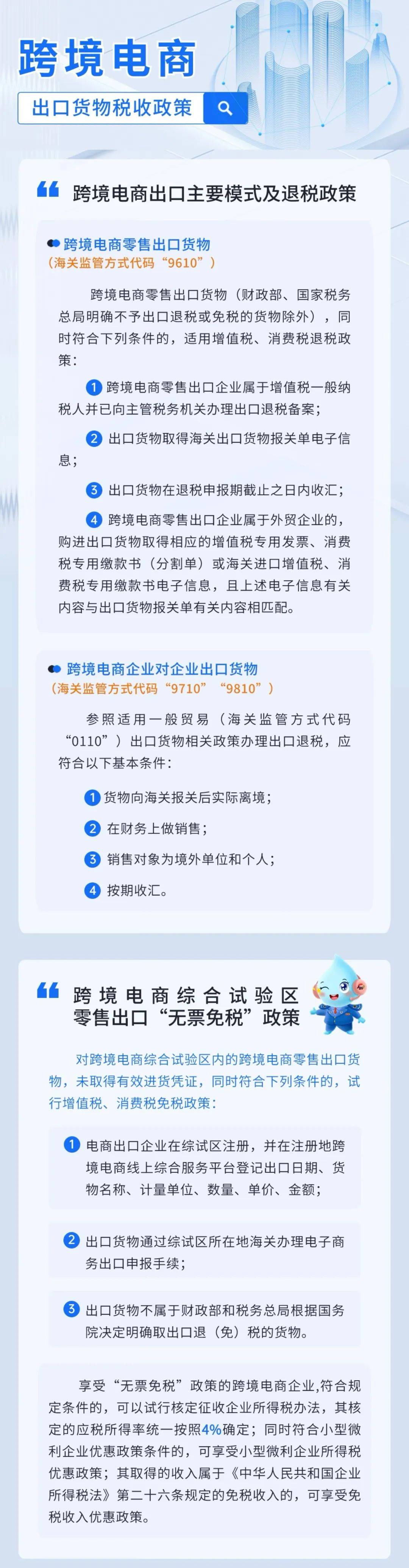 一图看懂 跨境电商出口货物税收政策