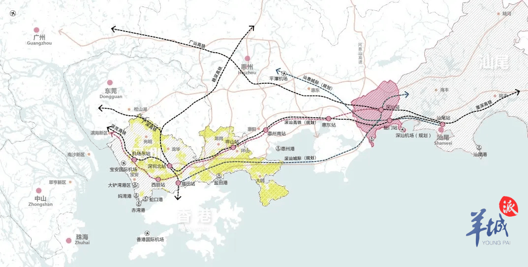 共5台13线,汇集广汕高铁,深汕高铁,建成后将开启"深圳半小时""广州40