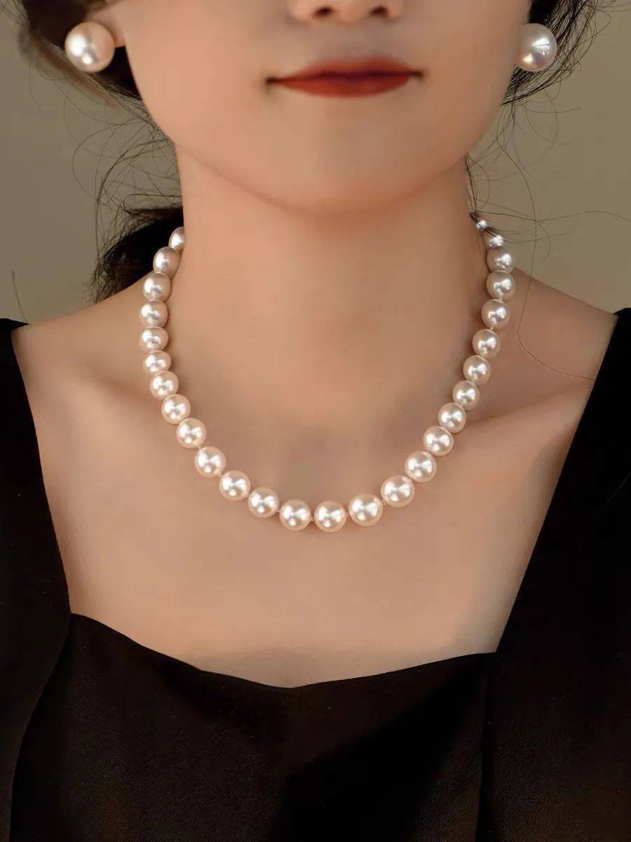 【施华洛珍珠项链&手链】49.9元!三个尺寸,两个颜色任选!