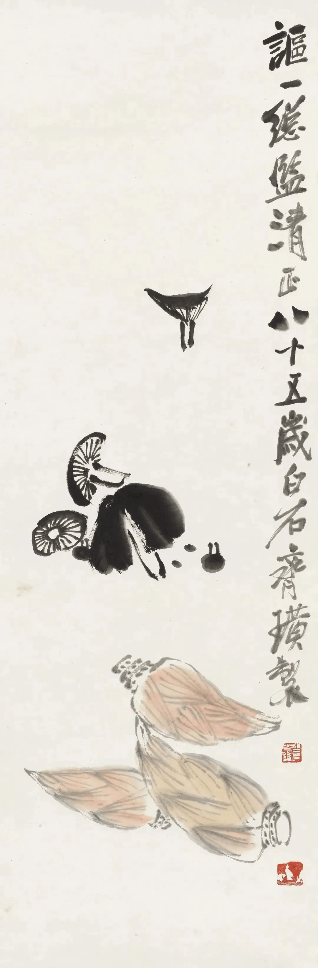 齐白石的花鸟画传承了中国花鸟画艺术传统与审美并加以创新,这种独创