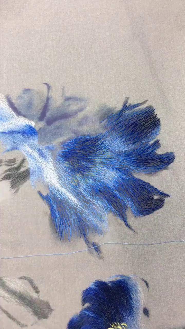 苏绣乱针绣牡丹加密,跟我学苏绣吧!直播间等你哦苏绣 了不起的梦想家