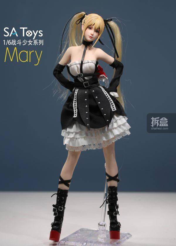 sa toys m001 mary 战斗少女套装 1/6 包胶可动人偶