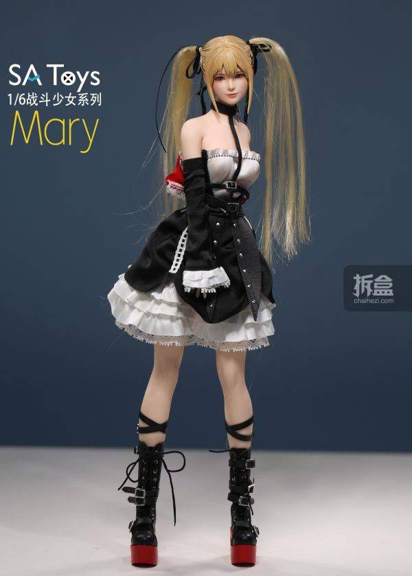 sa toys m001 mary 战斗少女套装 1/6 包胶可动人偶