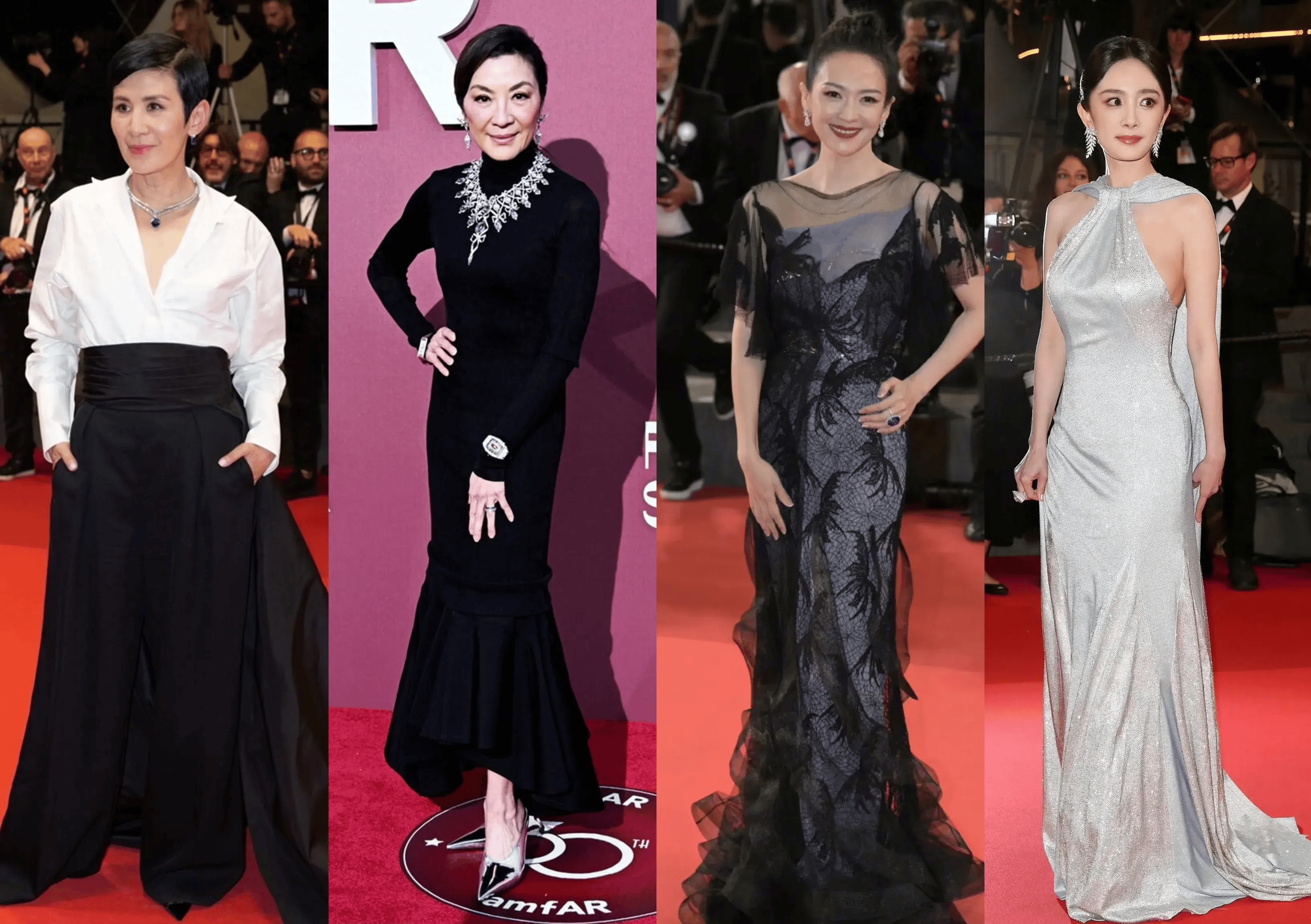 戛纳第11天:章子怡用力过猛,杨幂不抢风头,吴君如母女太吸睛