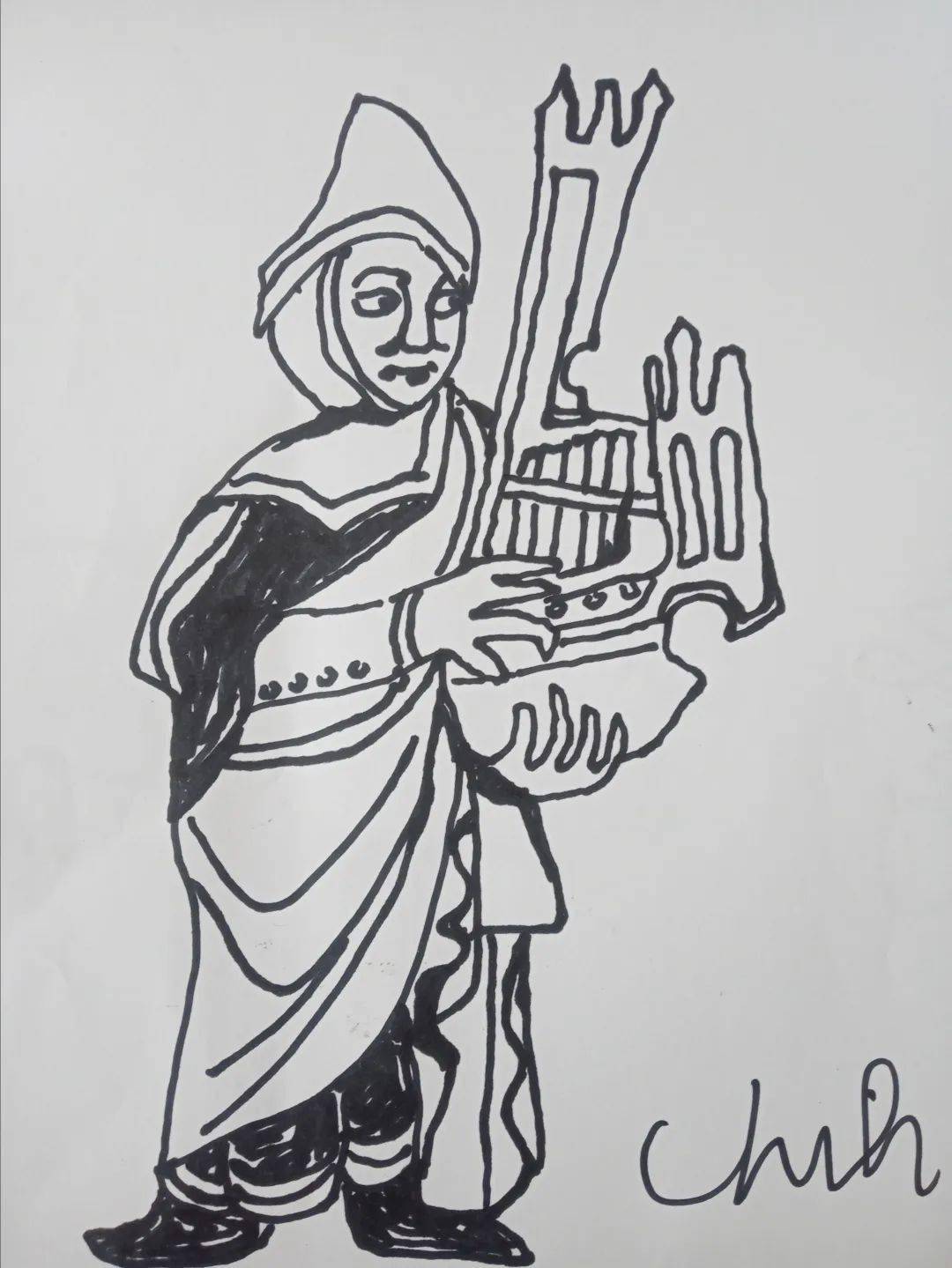 简笔画 手绘 线稿 1080_1439 竖版 竖屏