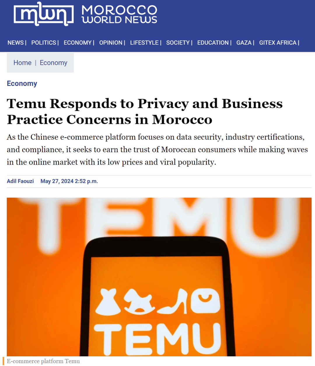 电商周报｜Temu回应摩洛哥隐私和商业实践问题；巴西批准对50美元以下的国际购物征税；阿曼电子商务市场价值达22亿美元..._搜狐网