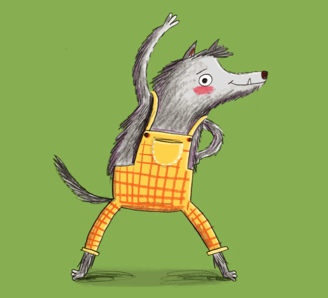 都得服服帖帖来做运动她画笔下的大灰狼给累到不行的狗子助威她画的小