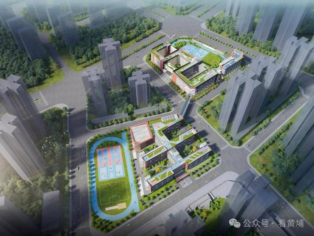 效果图来了 | 知识城这个旧改项目配套初中和小学,相隔紧一条天桥!