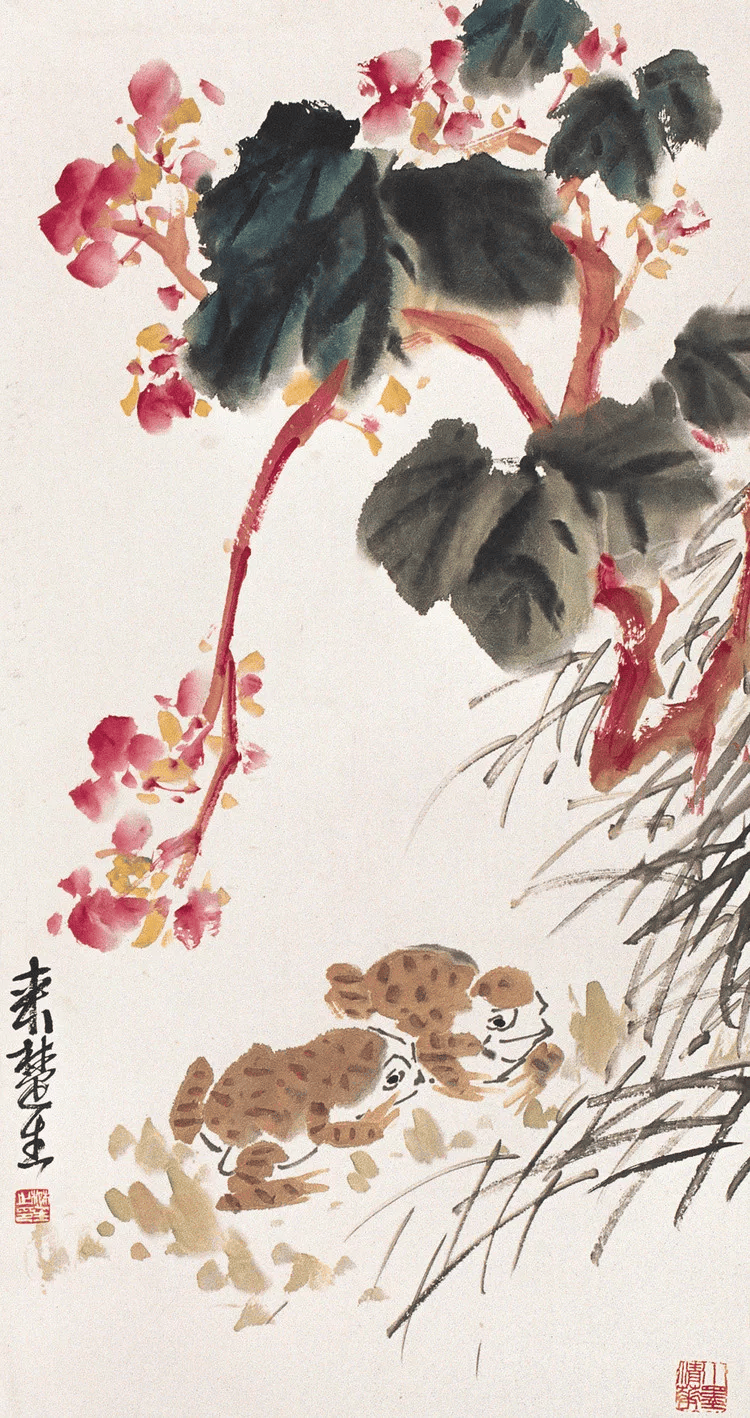 这位"闷葫芦"的花鸟小品,别有一番趣味