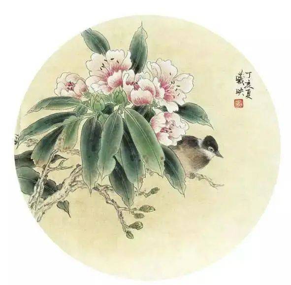 一组工笔扇面,美得有些犯规了!_国画_合作_教程