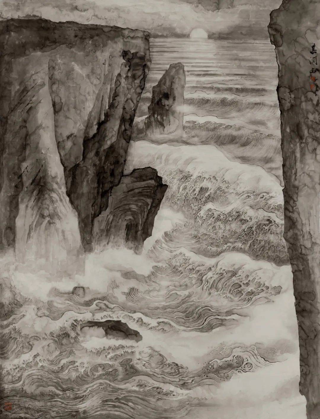 宗其润本科《钱塘大观之一(东临碣石)》240cm*190cm指导老师:黄佳茂