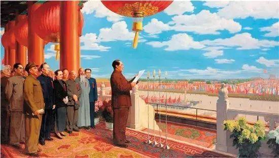 开国大典上的庄严的天安门城楼和游行队伍,是回想1949年时最深刻的