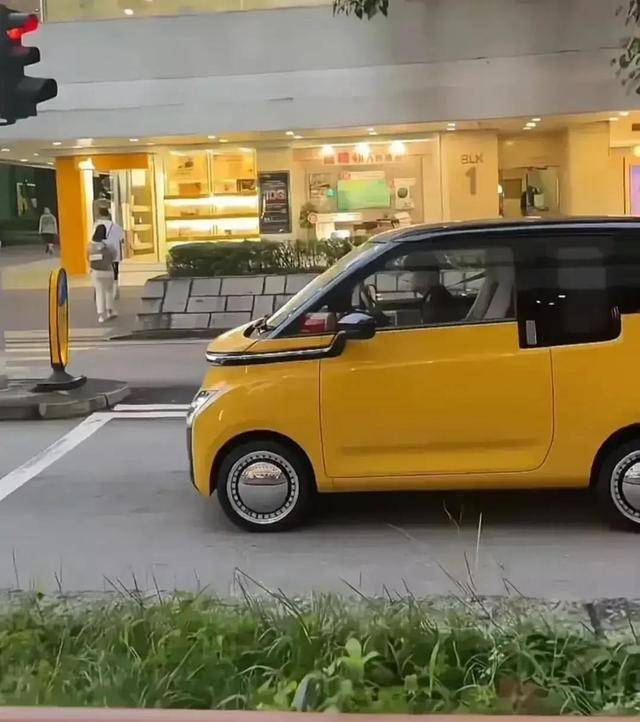 朴素!王祖蓝现身香港,开五菱宏光迷你款,车高1米6,车价仅6万