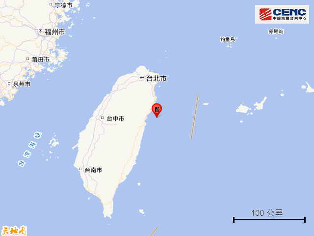 台湾花莲县海域发生4.0级地震