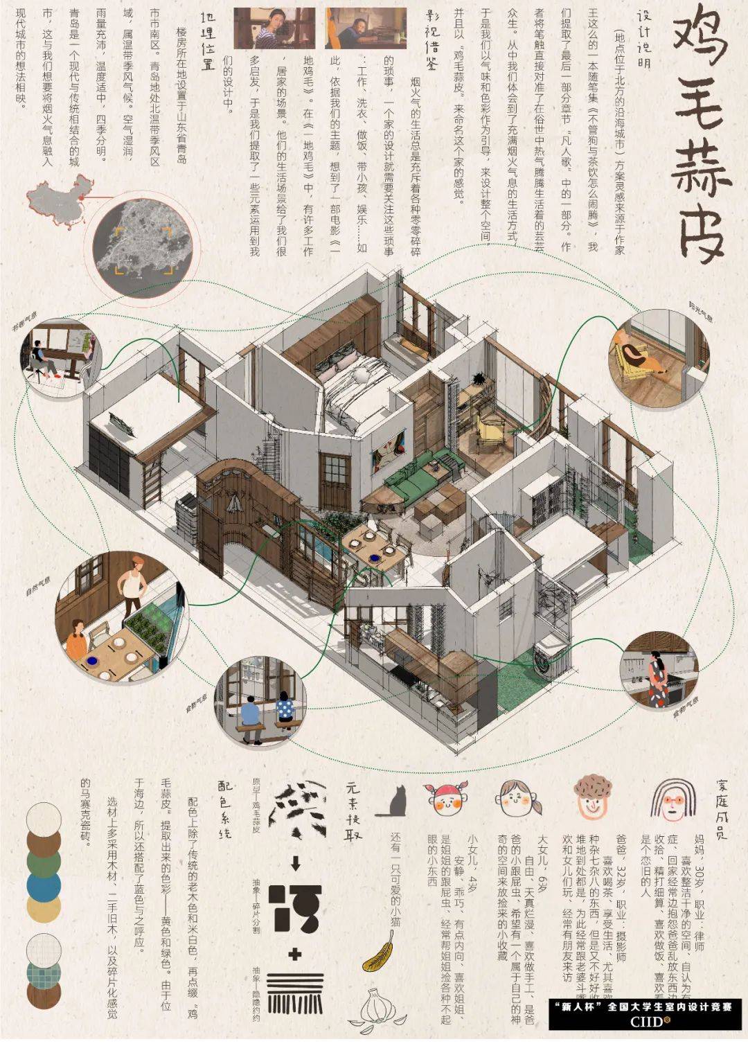往届“新人杯”全国大学生室内设计竞赛(住宅空间设计)获奖作品回顾(下)_参赛_展板_获奖人