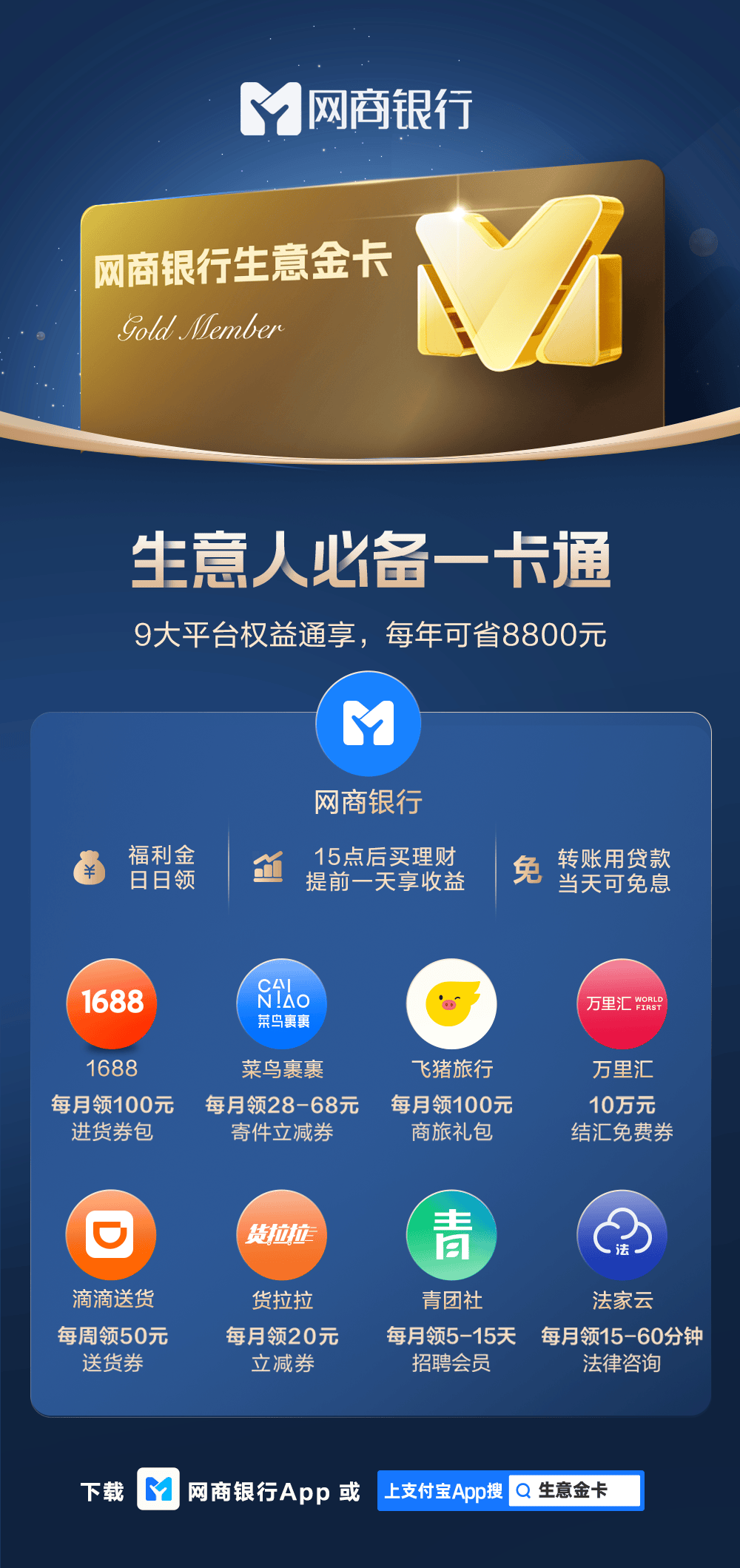 每年可省8800元,网商银行联合1688,菜鸟物流等8大平台