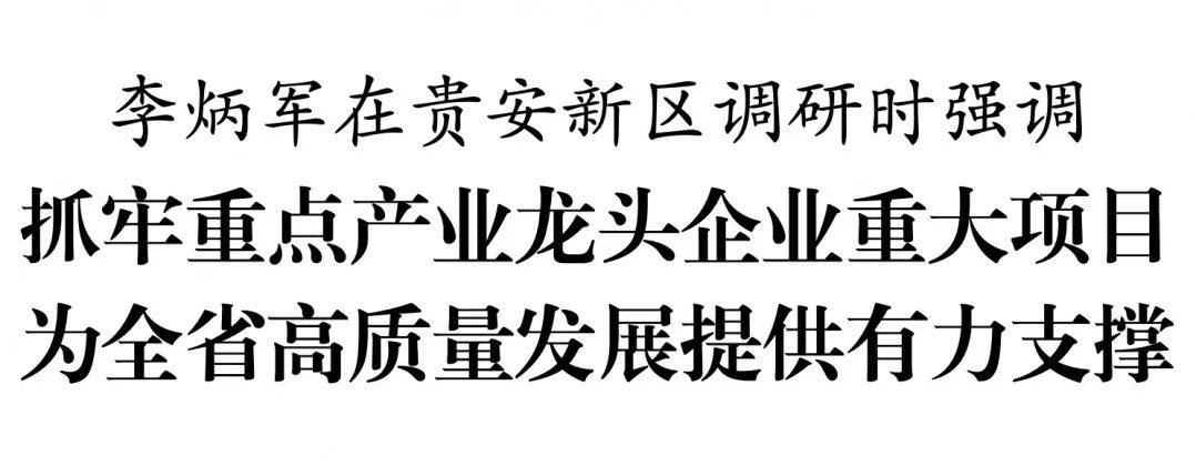 李炳军在贵安新区调研产业发展贵州 8489