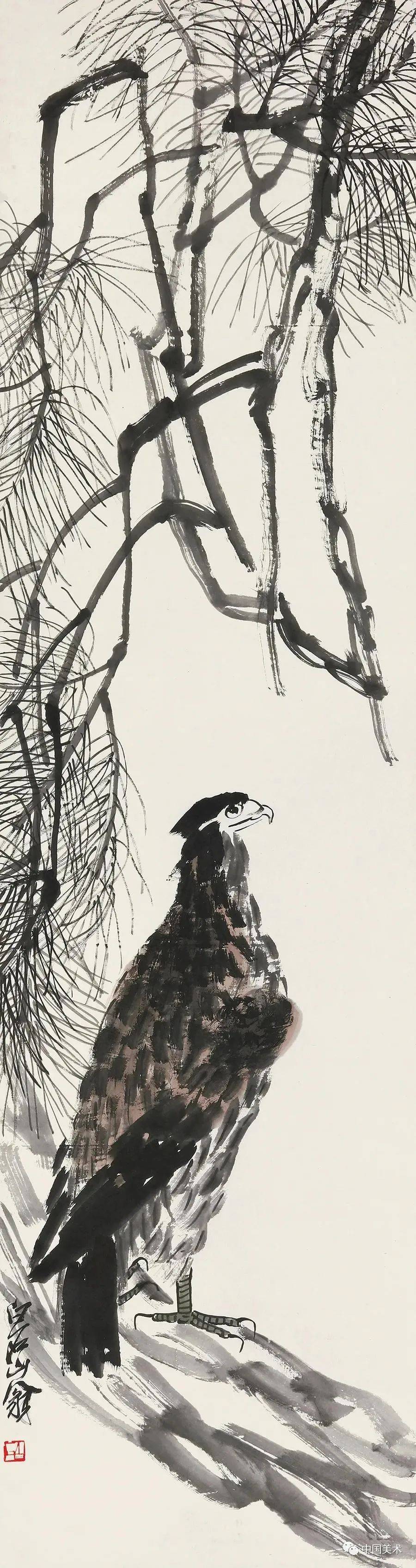 李苦禅画鹰一绝,却输给了齐白石这一只,价值超4.2亿!_中国_作品_自然