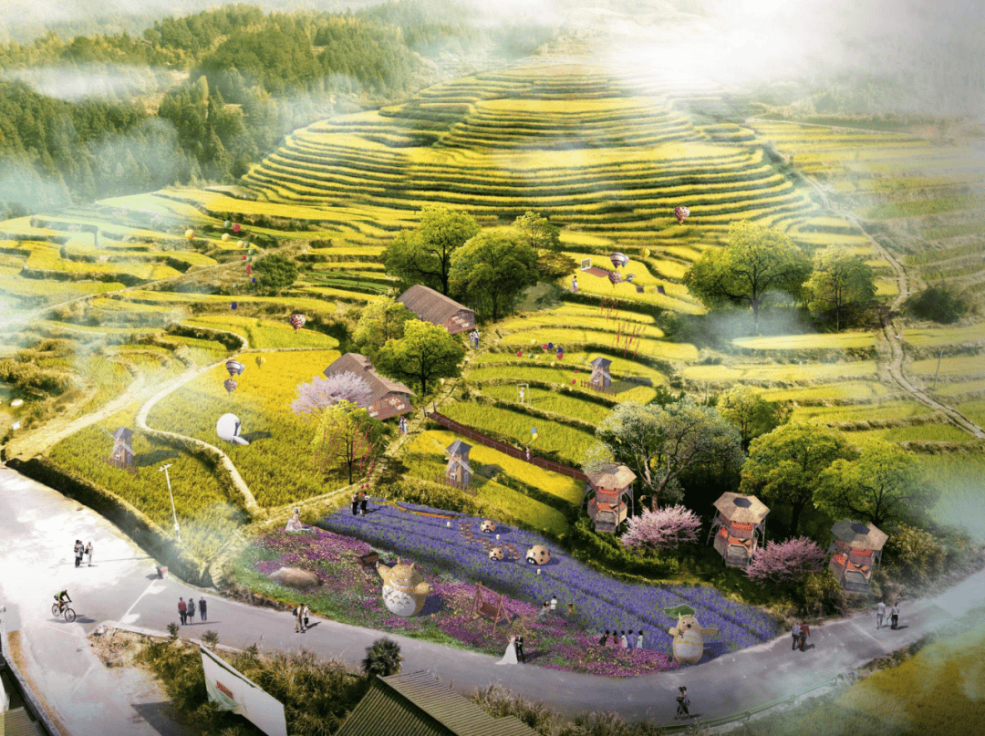 造利用、茶叶基地基础设施提升等项目,进一步推动农文旅产业深度融合。项目效果图以“书记项目”打造“匠心