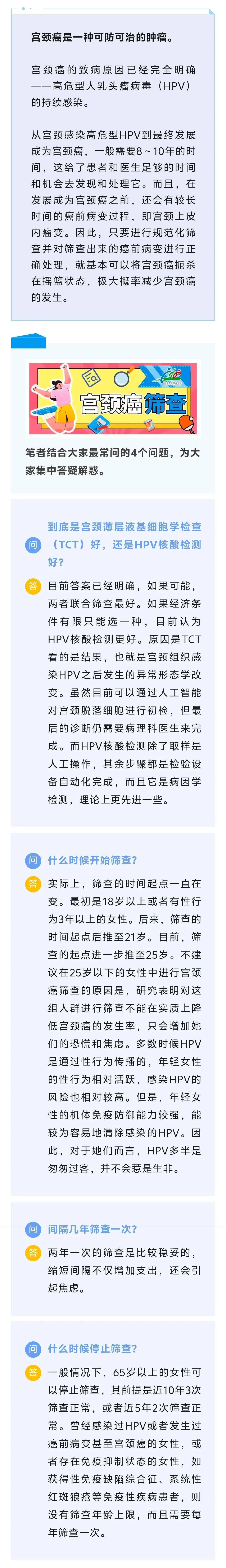 关于宫颈癌筛查,你是否也想问医生这4个问题 | 提素养 促健康