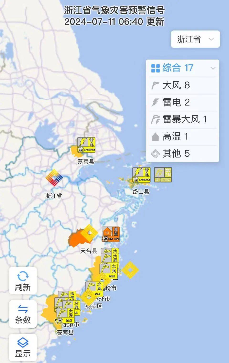 浙江这些地方今日降温啦!强降水,雷暴大风也来了