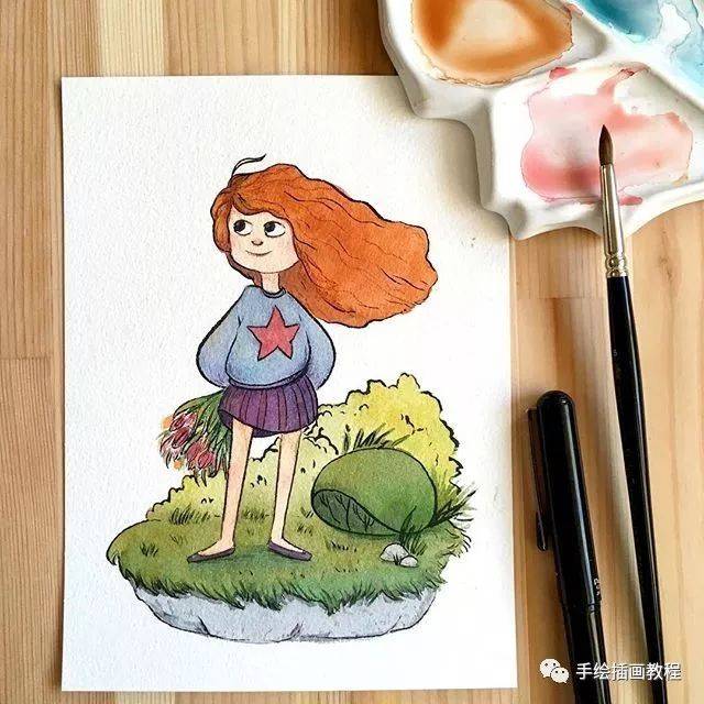 一组很有感觉的小清新插画(水彩 彩铅)