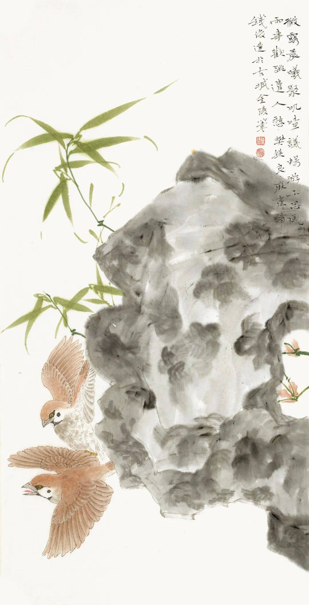 面目多样,这得益于他对前人优秀作品的潜心钻研,从近代大家潘天寿切入