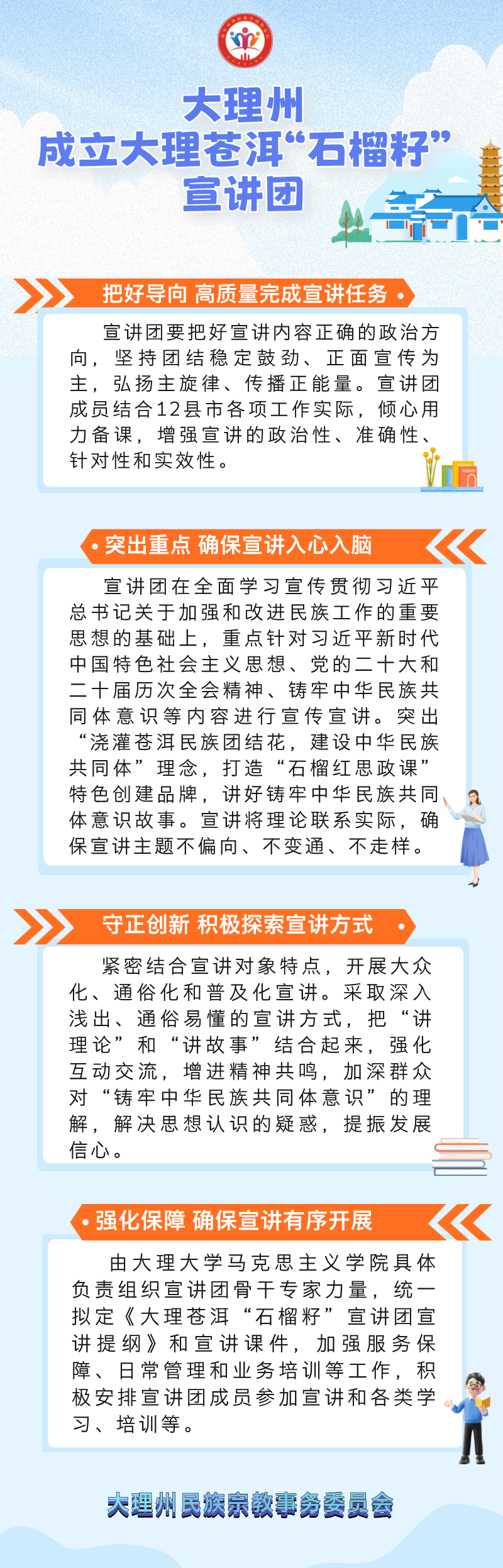 大理州成立大理苍洱"石榴籽"宣讲团 推进民族理论政策宣讲走深走实