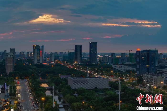 华灯初上 航拍江苏南通通州静谧时刻