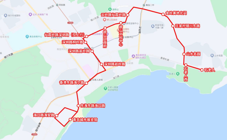 青岛这条沿海线路有调整 新开34路公交线路