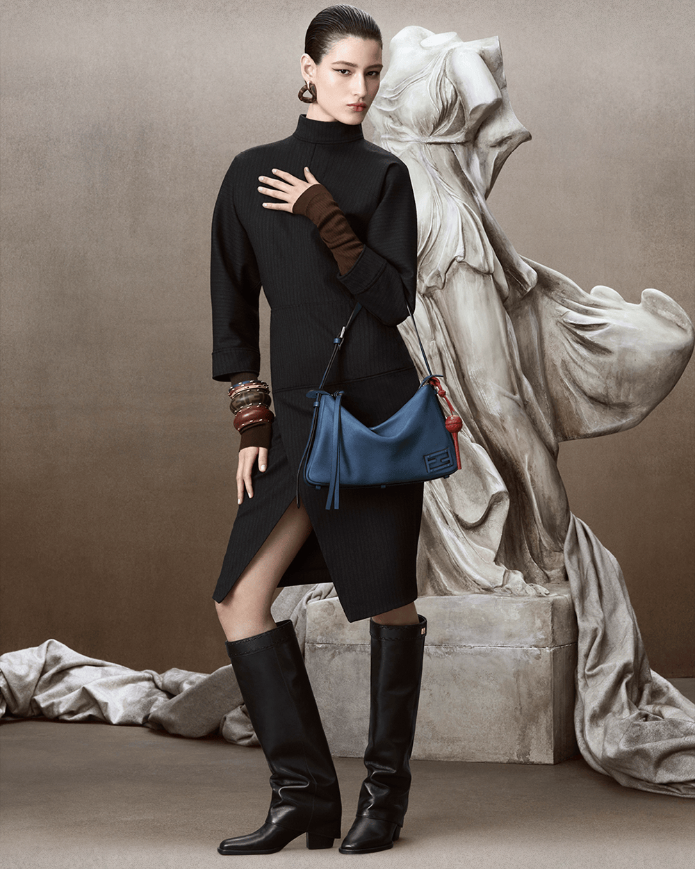 Копия брендов сумочки из натуральной кожи - Fendi 