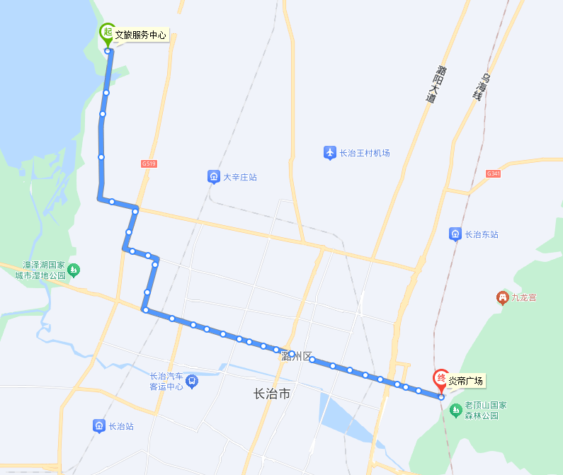 长治7路公交车路线图图片