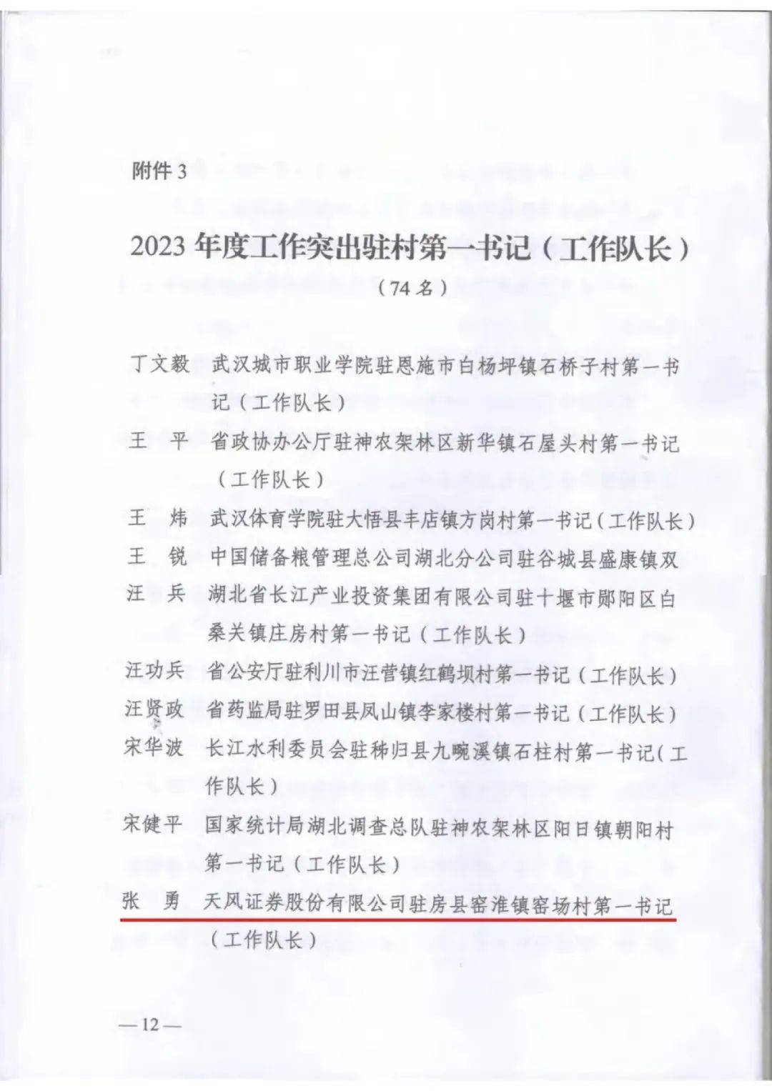 天风证券房县乡村振兴工作者获评湖北省工作突出驻村第一书记