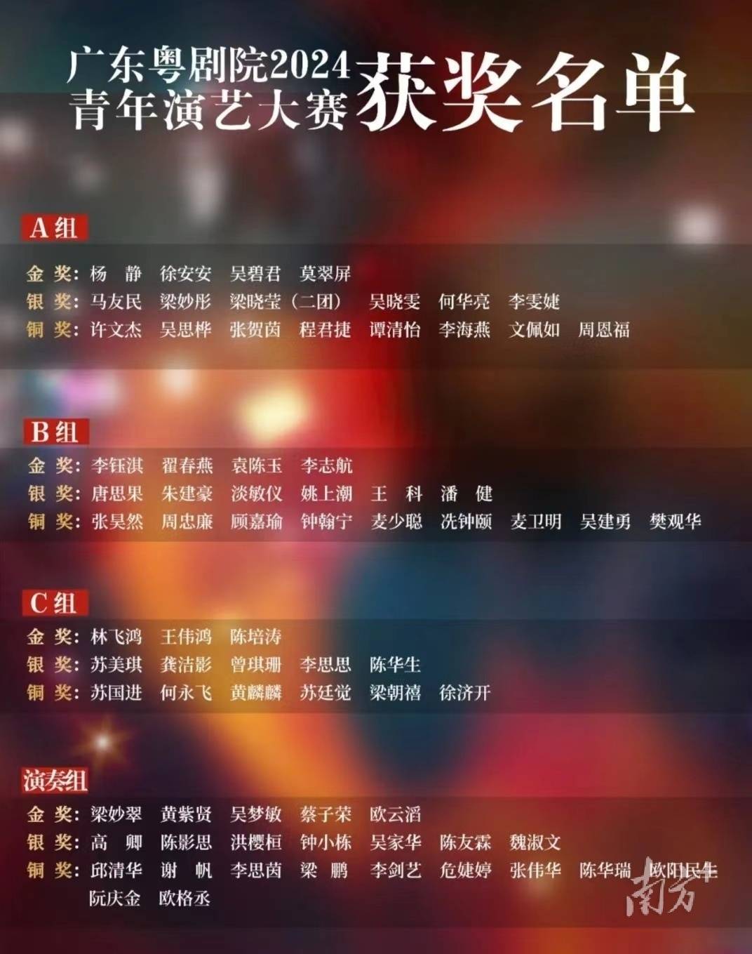 广东粤剧院2024青年演艺大赛决出16个金奖_艺术_折子戏_徐光华