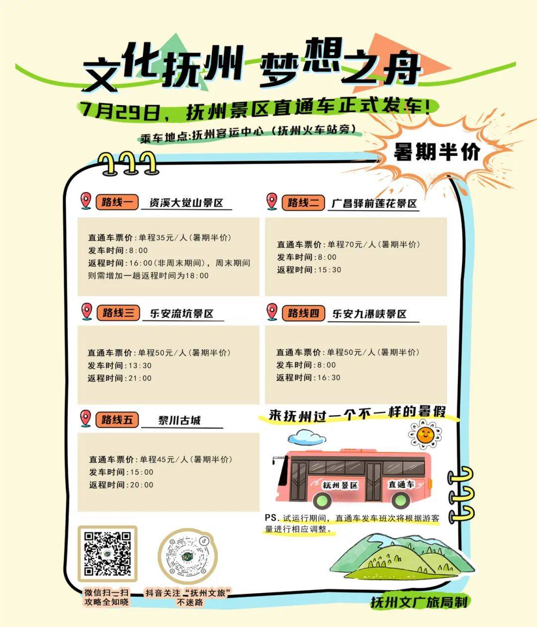抚州市旅游景区直通车首发,游客纷纷点赞,直呼太方便!