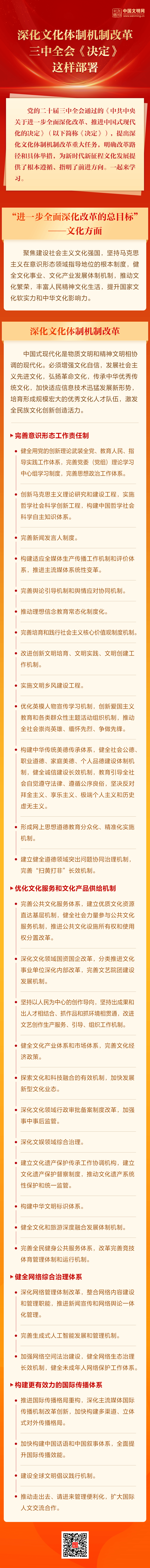 深化文化体制机制改革 三中全会《决定》这样部署