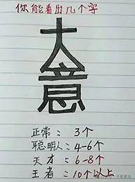 这张图中藏着10个字,看出5个正常,能看出10个的绝对还年轻!