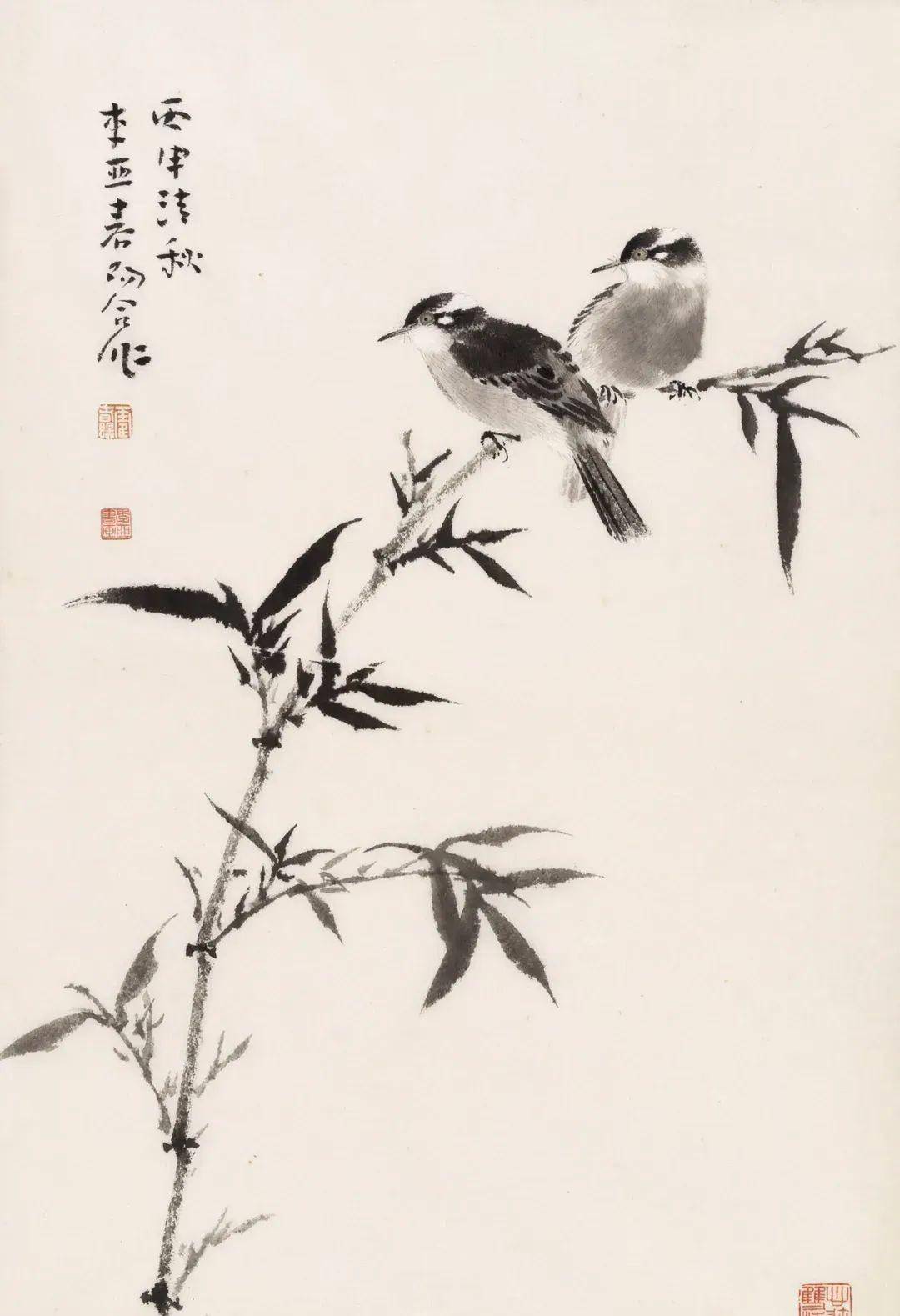 李亚的花鸟画,素净之美